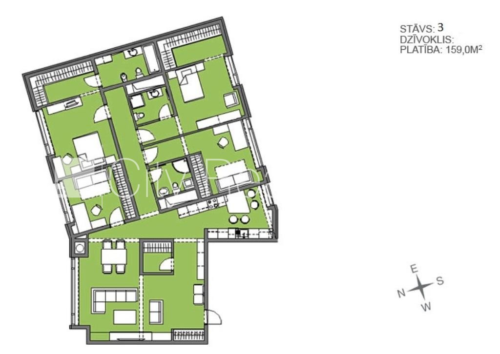 Sludinājumi. Jaunceltne, fasādes māja, labiekārtota apzaļumota teritorija, slēgts pagalms, teritorijas Cena: 315000 EUR Foto #21