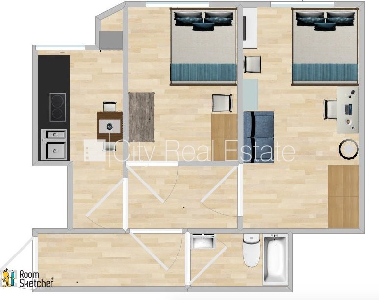 Объявление. Реновированный дом, благоустроенный озеленённый двор, закрытый двор, лифт, изолированные комнаты 2 Цена: 700 EUR/мес. Foto #17