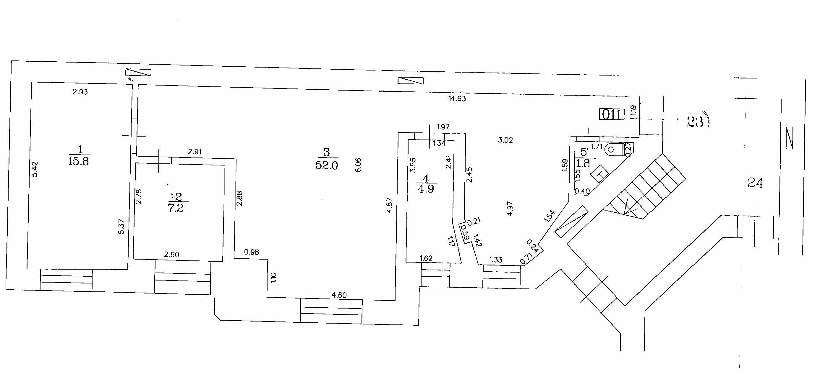 Sludinājumi. Projekts - Krišjāņa Valdemāra 39, pagalma ēka, vieta automašīnai, ieeja no pagalma, kāpņu telpa pēc Cena: 157000 EUR Foto #25