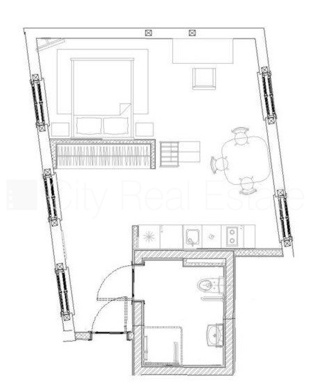 Sludinājumi. Projekts - Semarah Apartamenti, jaunceltne, viena istaba izolēta, studio tipa, virtuve apvienota ar Cena: 700 EUR/mēn Foto #9
