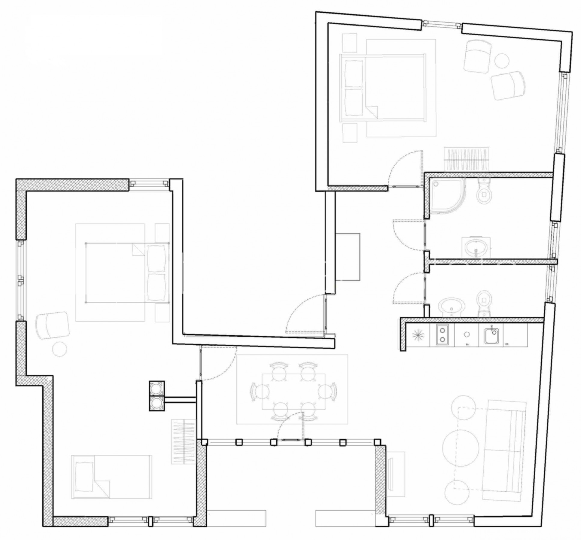 Sludinājumi. Jaunceltne, labiekārtota apzaļumota teritorija, guļamistabu skaits 2 gab., studio tipa, virtuve Cena: 1100 EUR/mēn Foto #9
