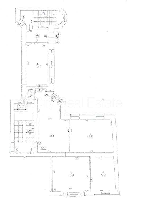 Объявление. Фасадный дом, закрытый двор, объект охраняет физическая охрана, вход с улицы, лестничная клетка Цена: 1200 EUR/мес. Foto #22