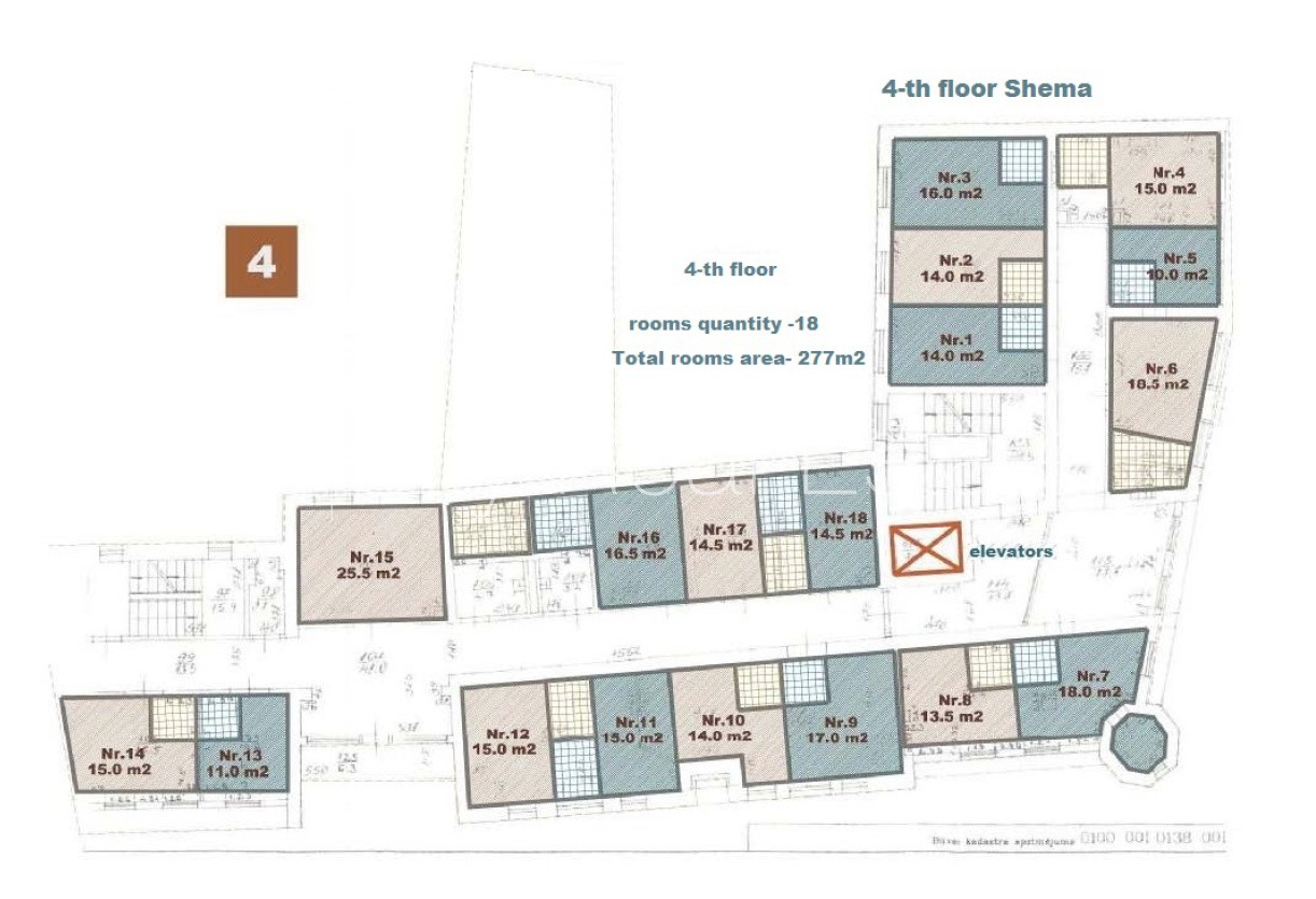 Sludinājumi. Fasādes māja, slēgts pagalms, vieta vairākām automašīnām, ieeja no ielas, ir lifts, balkons, Cena: 15840 EUR/mēn Foto #25