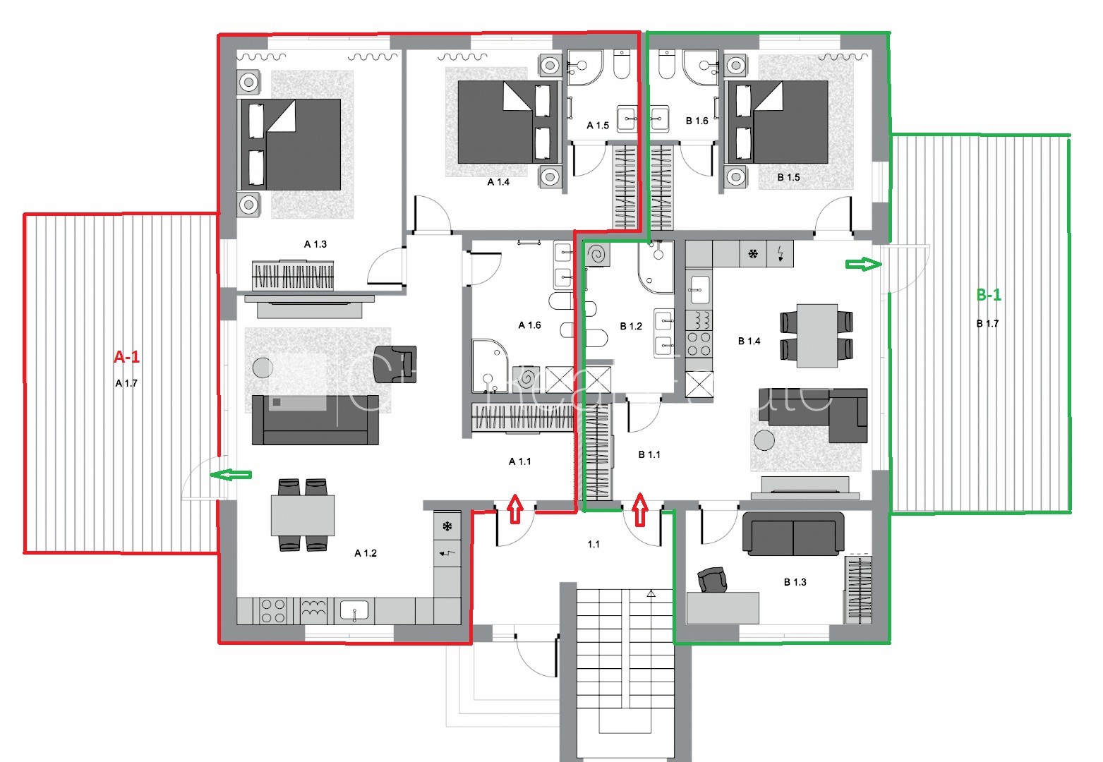 Sludinājumi. Zeme īpašumā, jaunceltne, dzīvokļu skaits ēkā  5 gab., labiekārtota apzaļumota teritorija, bruģēts Cena: 295000 EUR Foto #23