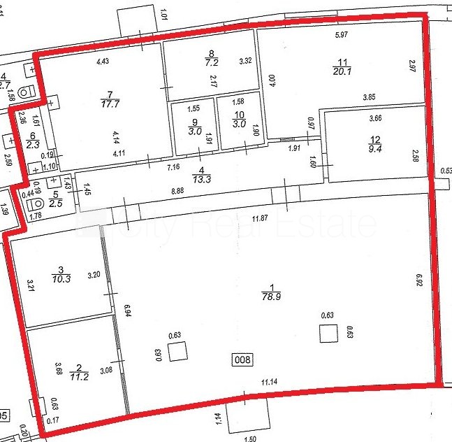 Объявление. Фасадный дом, плата за обслуживание одного квадратного метра в  месяц 1.6 EUR, вход с улицы, окна Цена: 1600 EUR/мес. Foto #13