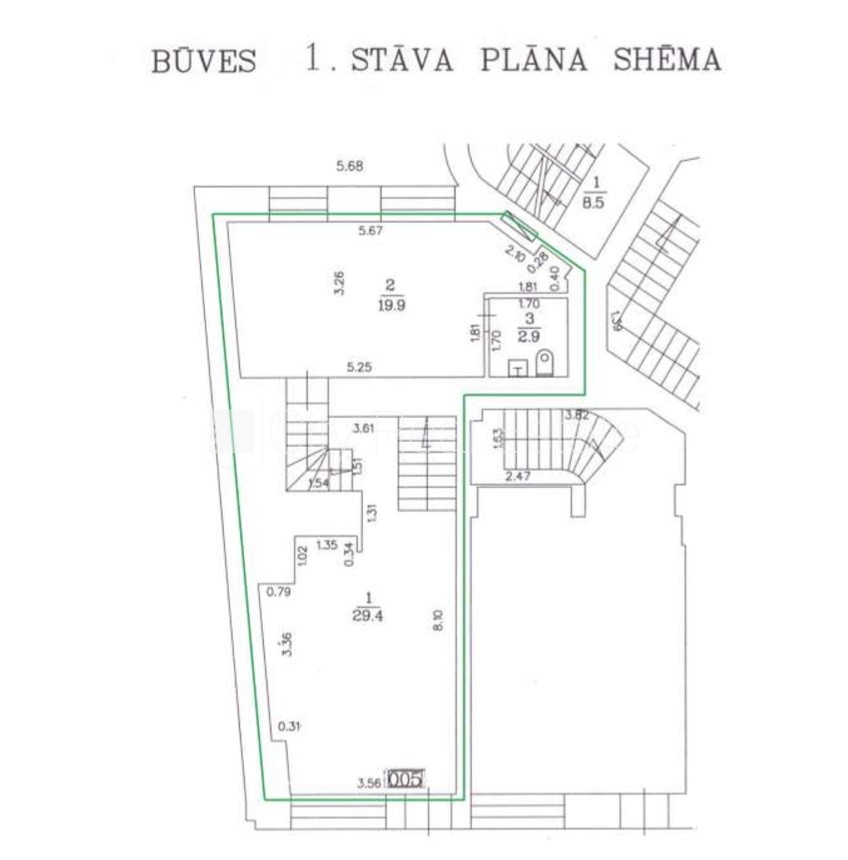 Sludinājumi. Fasādes māja, apsaimniekošanas maksa mēnesī 100 EUR, ieeja no ielas, logi vērsti uz ielas pusi, Cena: 1600 EUR/mēn Foto #10