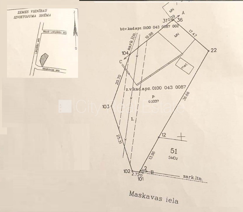 Sludinājumi. Slēgts pagalms, ieeja no pagalma, atļauts būvēt trīs stāvu ēku, atļauts būvēt četru stāvu ēku, Cena: 70000 EUR Foto #5