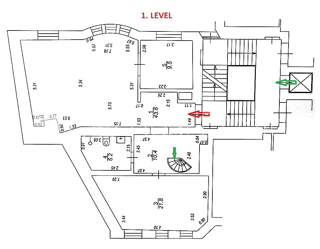 Sludinājumi. Projekts - Blaumaņa 3, fasādes māja, renovēta māja, mainīts Jumta segums, labiekārtota apzaļumota Cena: 2500 EUR/mēn Foto #22