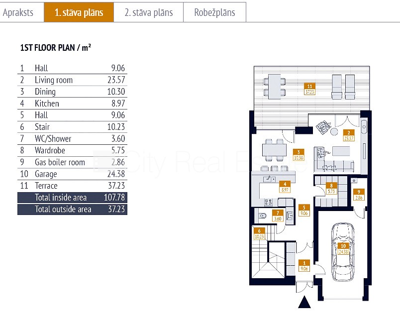 Sludinājumi. Rindu māja, jaunceltne, labiekārtota apzaļumota teritorija, teritorijas iebrauktuves vārti aprīkoti Cena: 576000 EUR Foto #13
