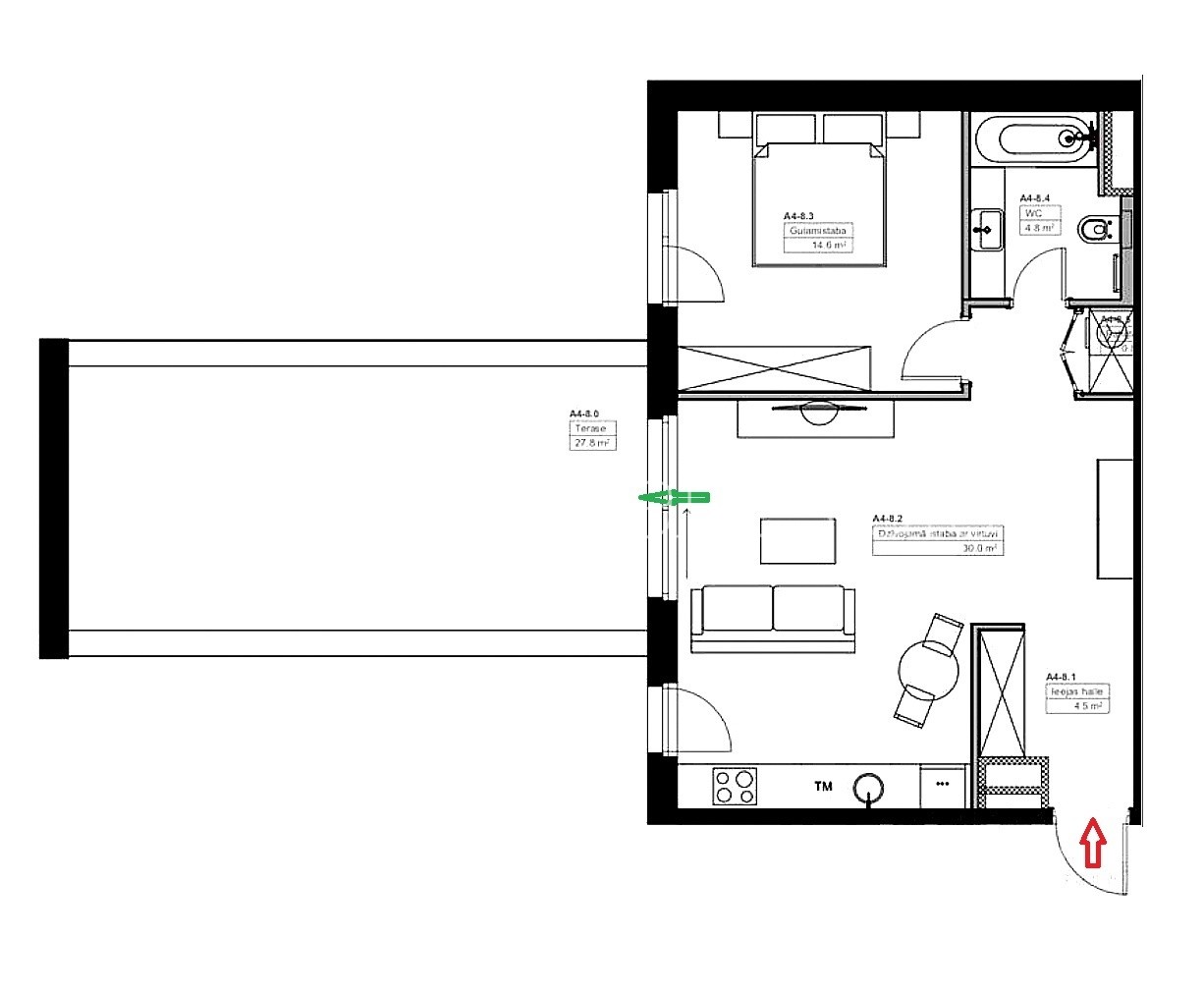 Sludinājumi. Jaunceltne, labiekārtota apzaļumota teritorija, vieta automašīnai, pazemes autostāvvieta, ir lifts, Cena: 1100 EUR/mēn Foto #12