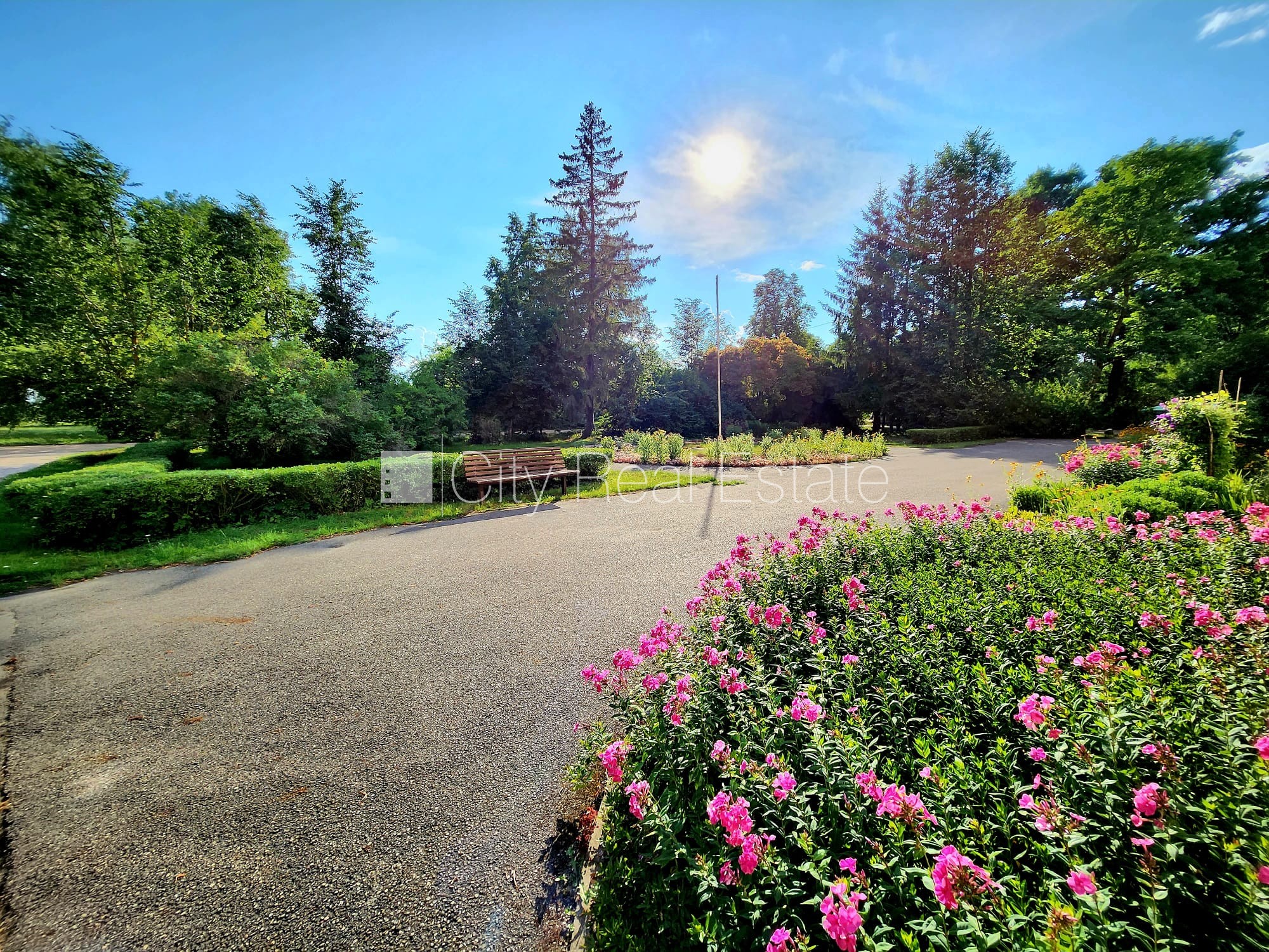 Sludinājumi. Labiekārtota apzaļumota teritorija, vieta vairākām automašīnām, teritorijas stāvlaukums noklāts ar Cena: 175000 EUR Foto #7