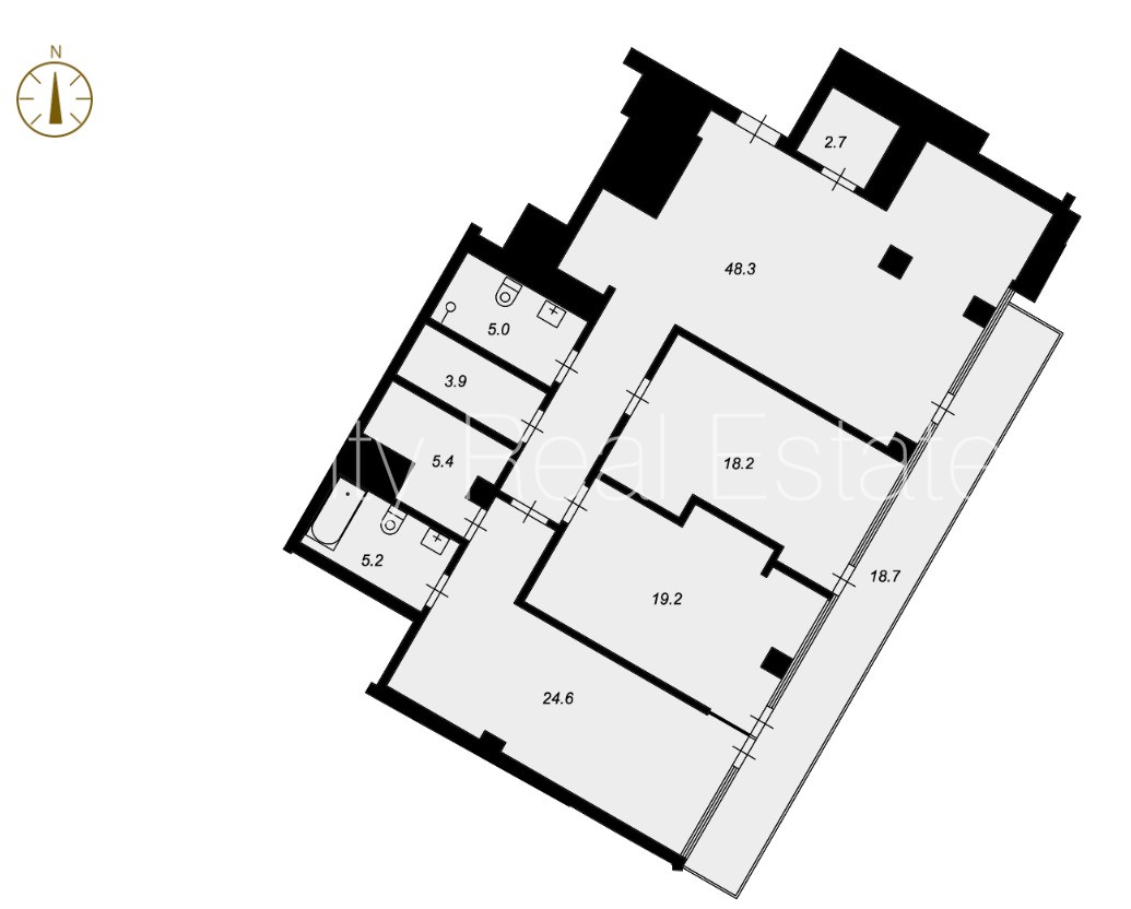 Sludinājumi. Jaunceltne, fasādes māja, zaļā teritorija, iespēja nomāt autostāvvietu, pazemes autostāvvieta, Cena: 2000 EUR/mēn Foto #6