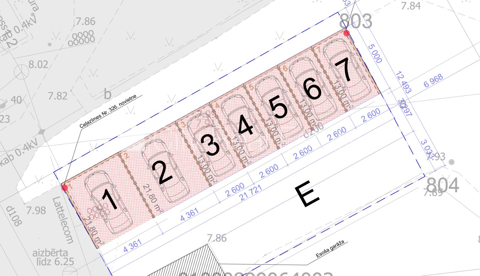 Объявление. Место для машины, въезд на территорию предъявляя пропуск, стоянка на территории покрыта асфальтом, Цена: 3500 EUR Foto #1