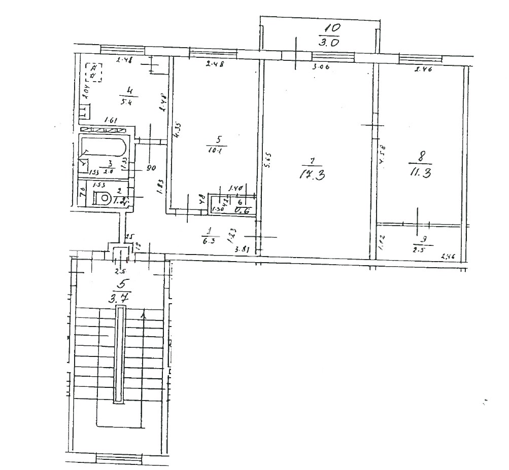 Sludinājumi. Kāpņu telpa pēc kosmētiskā remonta, lodžija, istabas izolētas 2 gab., centrālā apkure, sanitārais Cena: 46200 EUR Foto #25