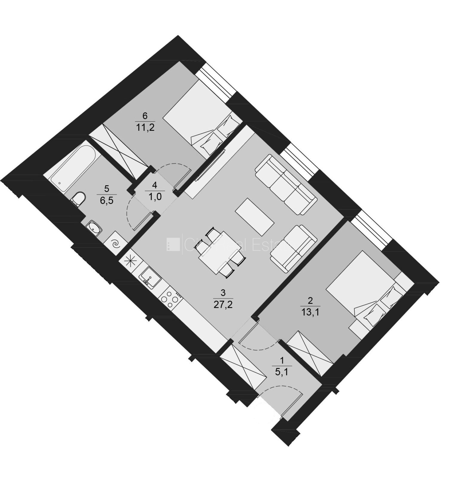 Sludinājumi. Pagalma ēka, renovēta māja, slēgts pagalms, ir lifts, kāpņu telpa pēc kapitālā remonta, logi vērsti Cena: 238640 EUR Foto #14